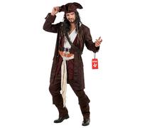 Fun Shack Pirate Costume for Men - Adult Pirate Fancy Dress Outfit - Perfect for Halloween, Parties, and Themed Events, Medium