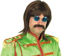 Fun Shack Psychedelic Pop Hippy Wigs for Men, 70s and 60s Rock Costumes, Britpop Style Costume Accessories, One Size