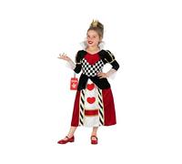 Fun Shack Girls Queen Of Hearts Costume | Kids Queen Of Hearts Dress | Childrens Costume For Dress-Up Parties, Large