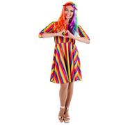 Fun Shack Rainbow Dress Adult Rainbow Costume Women Fancy Dress for Parties, Festivals, and Themed Events, Medium