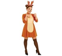 Fun Shack Reindeer Costume Adult Christmas Fancy Dress Outfit - Festive Holiday Attire for Parties and Celebrations, X-Large