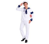 Fun Shack Sailor Costume Men | French Navy Outfit for Men | Classic Nautical Attire for Parties and Events, X-Large