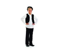 Fun Shack Victorian Costume Boys, Boys Victorian Costume, Kids Waistcoat and Flat Cap, Halloween Costumes for Kids, Large Black