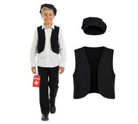 Fun Shack Victorian Costume Boys, Boys Victorian Costume, Kids Waistcoat and Flat Cap, Halloween Costumes for Kids, X-Large