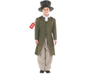 Fun Shack Victorian Costume Boys, Halloween Costumes for Kids | Tailcoat, Trousers, Tie & Top Hat Included, Structured Lapels, Elasticated Waist, Perfect for Halloween, Great for Role Play