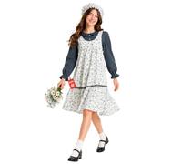 Fun Shack Victorian Costume For Girls - Kids Victorian School Girl Outfit - World Book Day Dress Up, Large