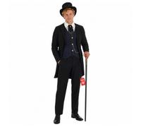 Fun Shack, Victorian Man Costume, Halloween Costumes for Men | Black Tailcoat Jacket, White Shirt with Attached Black Waistcoat Included, Perfect for Halloween, Great for Fancy Dress
