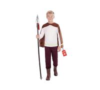 Fun Shack Viking Costume For Boys, Brown Anglo Saxon Warrior Outfit With Cape, Kids Historical Fancy Dress X-Large