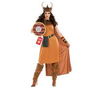 Fun Shack Viking Costume For Women - Warrior Dress Outfit - Ladies Viking Dress - Historical Costume Accessory, Medium