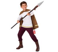 Fun Shack, Viking Costume Kids, Halloween Costumes for Kids | Brown Fur-trimmed Long Top, Matching Trousers Included, Perfect for Halloween, Fun for Fancy Dress