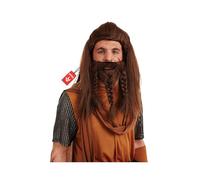 Fun Shack Viking Beard Wig Costume, Viking Beard and Wig, Wizard Wig and Beard, Viking Beard Costume, Brown Wig and Beard Set One Size