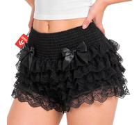 Fun Shack, White Ruffle Shorts Costume Women, Halloween Costumes for Women | Stylish Burlesque Shorts Included, Perfect for Halloween, Great for Fancy Dress