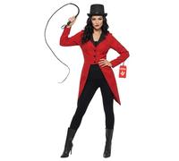 Fun Shack Womens Circus Ringmaster Jacket Adults Red Showman Tailcoat Costume, Womens Ringmaster Jacket X-Small