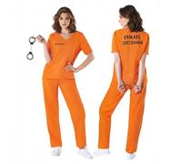 Fun Shack Prisoner Costume Women Orange Jumpsuit Convict Halloween Costumes For Women Small