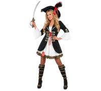 Fun Shack Ladies Pirate Costume - Adult Women Pirate Fancy Dress Outfit for Halloween Parties and Themed Events, Large