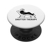 Fun Shutter Therapy Photographer Mental Health Calm Minds PopSockets Adhesive PopGrip