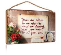Fun Signs For Home Decor Your Plan To Meet The Devil Will Backfire. Pool Decor Wall Decorations(15X28CM)