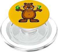 Fun Six Seven 6 7 Funny 67 Gen Alpha Slang 6-7 Meme Rodent PopSockets PopGrip for MagSafe