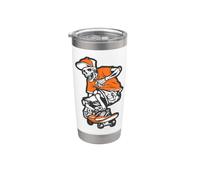 Fun Skater Skateboarding Skeleton Funny Halloween Sports Stainless Steel Insulated Tumbler