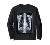 Fun Skeleton Chest X-Ray Lazy Halloween Costume Long Sleeve T-Shirt