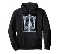 Fun Skeleton Chest X-Ray Lazy Halloween Costume Pullover Hoodie
