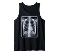 Fun Skeleton Chest X-Ray Lazy Halloween Costume Tank Top