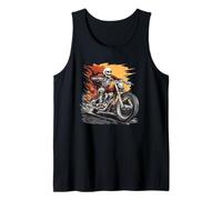 Fun Skeleton Motorcycle Rider Outfit for Biker Tank Top