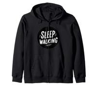 Fun sleepwalking Graphic Logo Zip Hoodie