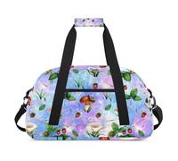Fun Soccer Ball Design Gym Bag Sports Duffle Bag Weekend Sleepover Duffel Bags Small Travel Tote for Overnight Workout Gymnastics Dance Ballet, Fun The Food Texture, 18.9 x 8.7 x 10.6 in, Duffel Bags
