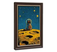 Fun Space Astronaut Cat Cosmic Sci-Fi Retro Decoration Canvas Poster Bedroom Decor Landscape Office Room Decor Gift 12" L X 18" W