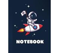 Fun Spaceman Notebook - Premium Quality 90 Pages, Wide ruled 8 x 10: High Quality, Kids notebook with premium spaceman images on every page at lower right corner