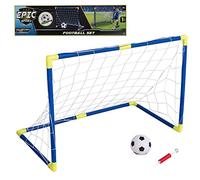 Fun Sport 90CM Football Net Set | Includes Ball & Pump | Outdoor Training Equipment | Goalposts And Net | Sports Accessories | Ages 3+