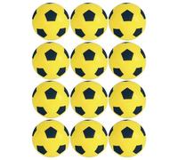 Fun Sport Foam Footballs Yellow 12 Pack | Soft Sponge Soccer Balls for Indoor & Outdoor Play | Durable & Lightweight | Perfect for Kids, Teens & Adults | Hours of Fun Games | 19.4cm