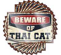 Fun Stickers Case | Beware of Thai Cat Big Darts Sticker Pack(6X9CM)
