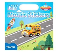 Fun Stickers - DIY Mosaic Craft Kit, Animal Coloring Activity Sticker Set