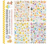 Fun Stickers Easter 1723 - Children Stickers for Scrapbooking, Crafting, Decorating Cards Gifts - Easter Bunny, Egg, Chick - Party Bag Fillers for Kids, Boys, Girls