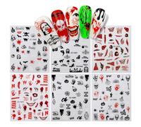 Fun Stylish Stickers For Christmas Halloween Adhesive Art Decal Manicure Holiday Party Decorations Transfers