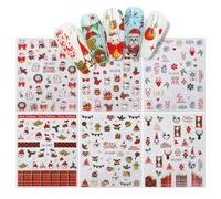 Fun Stylish Stickers For Christmas Halloween Adhesive Art Decal Manicure Holiday Party Decorations Transfers