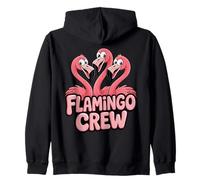 Fun Super Wading Leg Awesome Great Vintage Cheerful Flamingo Zip Hoodie