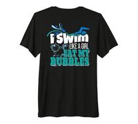Fun Swimmers I Swim Like A Girl Eat My Bubbles Swimming Premium T-Shirt