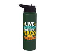 Fun Taco Tuesday Stainless Steel Insulated Water Bottle