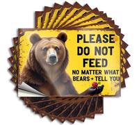 Fun Tattoos - Western Bathroom Drinking Garage Protect Wildlife: Never Feed Bears Under Any Circumstances(8X12CM)