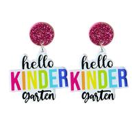 Fun Teacher Earrings for Women Back to School Drop Dangle Acrylic Earrings Cute First Day of School Earrings, Acrylic, No Gemstone