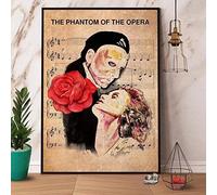 Fun The Phantom of The Opera Metal Tin Sign Vintage Poster Family Bathroom Toilet Bar Cafe Wall Decoration 12×8 inch
