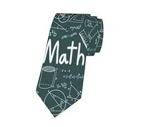 Fun Ties for Men Mathematical Formula Equation Ties Math Teacher Necktie Gift Green Formal Casual Novelty Neckties