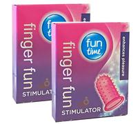 Fun Time Finger Fun Stimulator Pack of 2 Silicone Adult Play Toy Body Stimulator Hen Bachelor Party Favour with Welari Thank You Card | (2pack)