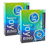 Fun Time Joy Ring Pack of 2 Stretchy Silicone Band Disc Reusable Adult Play Toy Hen Bachelor Party Favour with Welari Thank You Card | (2pack)