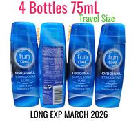 Fun Time Original Stimulating Lube Water-Based Gel Silky Sensation, 4 Pack 75ml