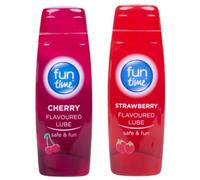 Fun Time Strawberry Stimulating Lube 75ml, Cherry Lube 75ml (2 Pack)
