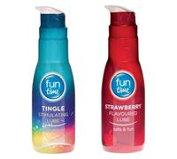 Fun Time Tingle Stimulating Lube & Strawberry Lube (2 Pack) - Sensational Tingling & Delicious Strawberry Flavored Lubricants - Long-Lasting, Smooth, and Non-Sticky - Perfect for Intimate Moments